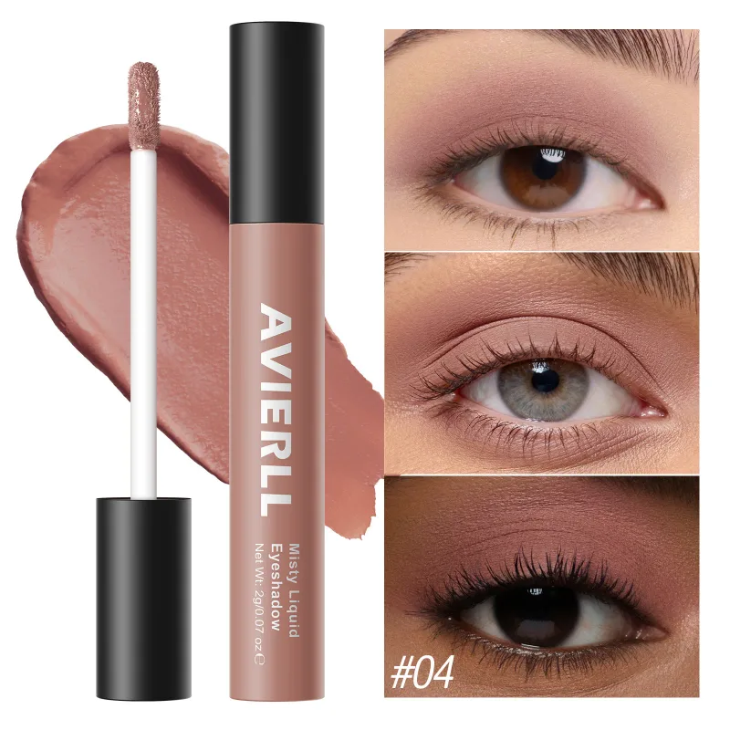 10 Warna Matte Nude Eye Bronzer Pembayang Mata Cecair Kalis Air Mata Tahan Lama Shdaow Kontur Pipi Semulajadi Kosmetik Wanita — image 10