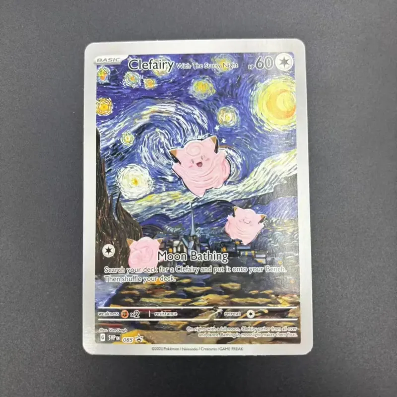 Collezione di carte fai da te 2023 SVP EN VAN GOGH/CAPPELLO IN FELTRO GRIGIO Self Made Singola carta Gioco classico Anime Carte regalo giocattolo — image 18