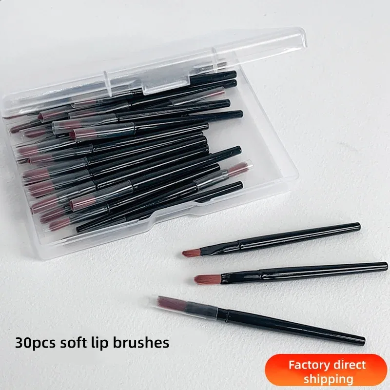 30 stk engangs læbebørster Makeup Børster Sæt Concealer Eyeliner Brush Makeup Mini Værktøj til Kosmetisk Applikator Makeup Værktøj