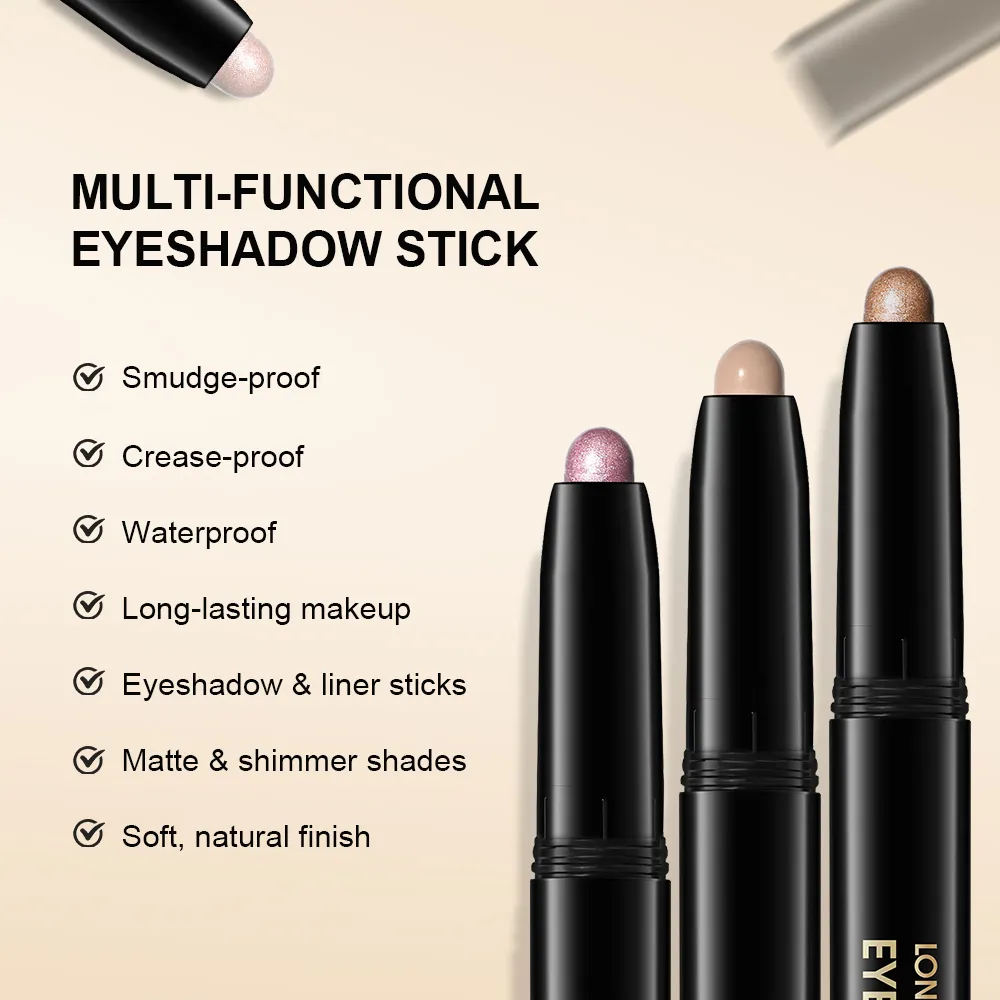 Eyeshadow Liner Stick Matte & Shimmer Tahan Air Metalik Glitter Eye Shadow Stabilo Pensil Eyeshadow Kosmetik Alami — image 5
