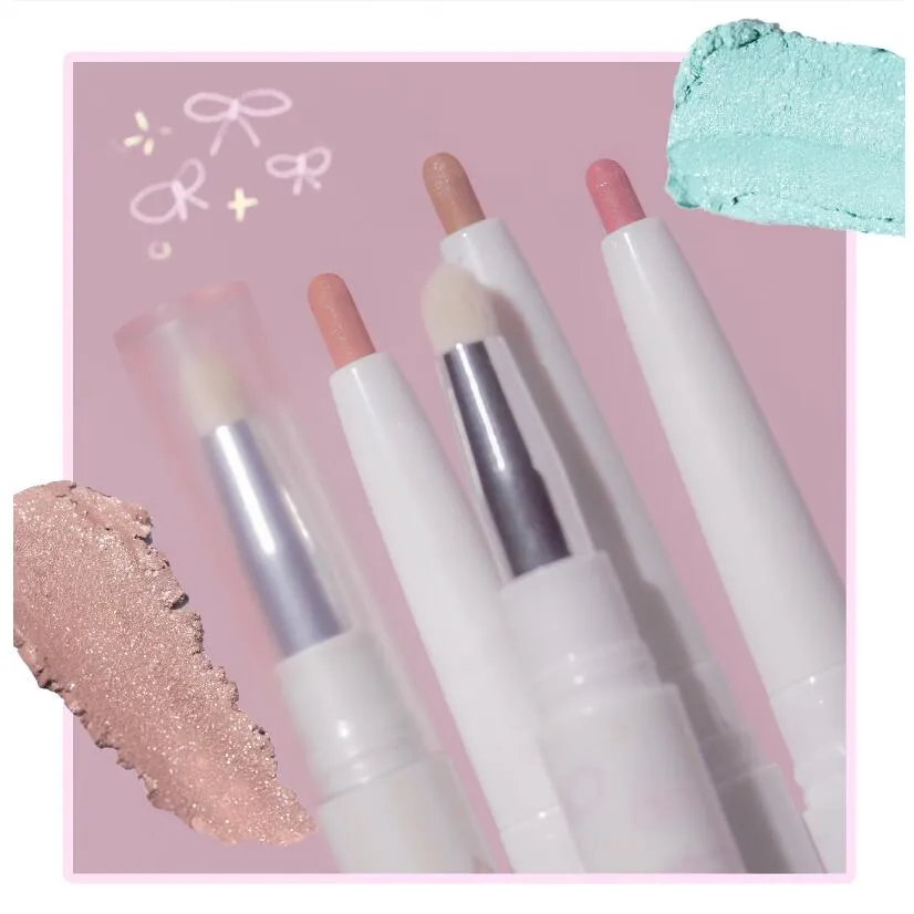 Eyeliner Jel Kalem Çift Kafa İpekböceği Farı Göz Farı Kalem Seti Kadınlar için Su Hattı Su Geçirmez Bulaşmaya Dayanıklı — image 5