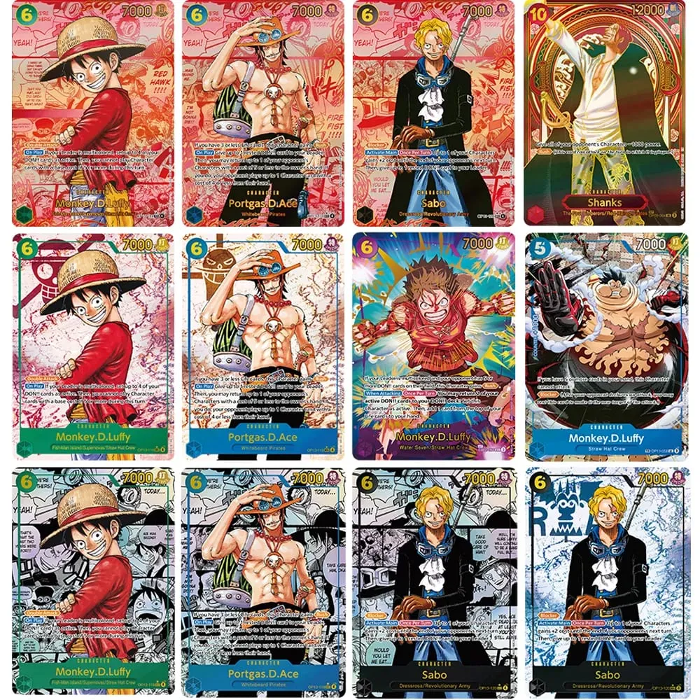 Anime One Piece OPCG-Karten, englische Version, CHARAKTER/FÜHRER/EREIGNIS, Ruffy Shanks, Bonney, Ace, Sabo, Collectine-Ersatzkarten — image 1