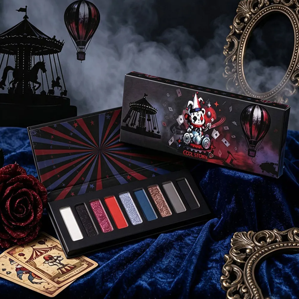 Palette de fards à paupières métalliques, 9 couleurs, scintillantes, pour Halloween, à haute teneur en pigments, gothique, fumé, Flash fin, maquillage durable — image 1