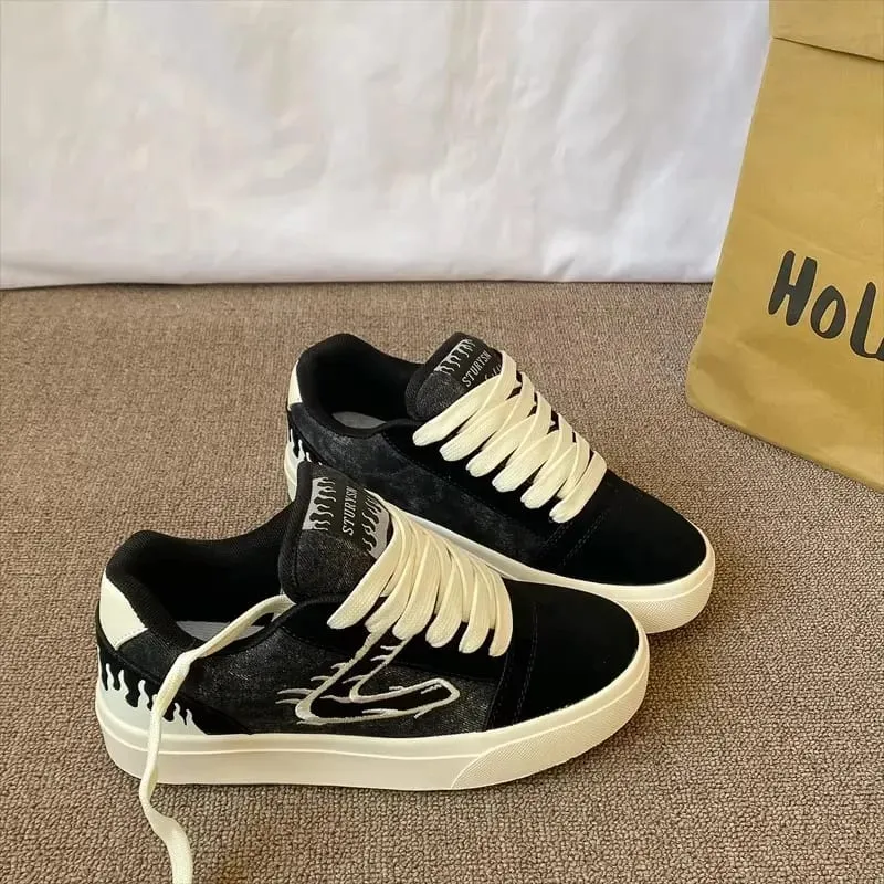 Design Sensation – chaussures de tableau noires et blanches pour hommes, baskets basses respirantes et décontractées, nouveau Style de Sport pour Couple, printemps 2026