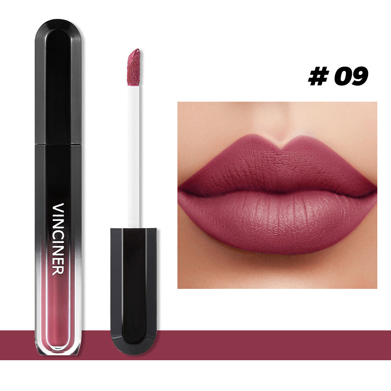 12 สีลิปสติก Matte Dark BROWN Lip GLOSS เครื่องสำอางค์กันน้ำสีแดง Lip Glaze Non-Stick CUP LongLasting lip Tint แต่งหน้า — image 11