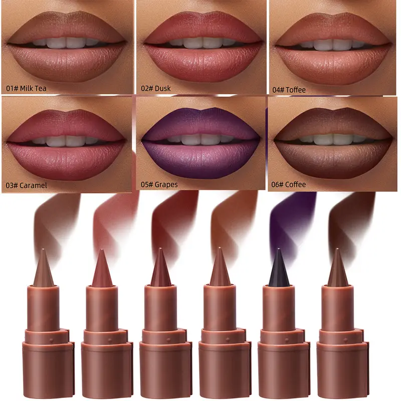 Lakerain Lip Liner Matte Black Brown Velvet Lipstick Waterproof Non Sticky Contouring Tint Lipliner Crayon Lip Makeup — image 2