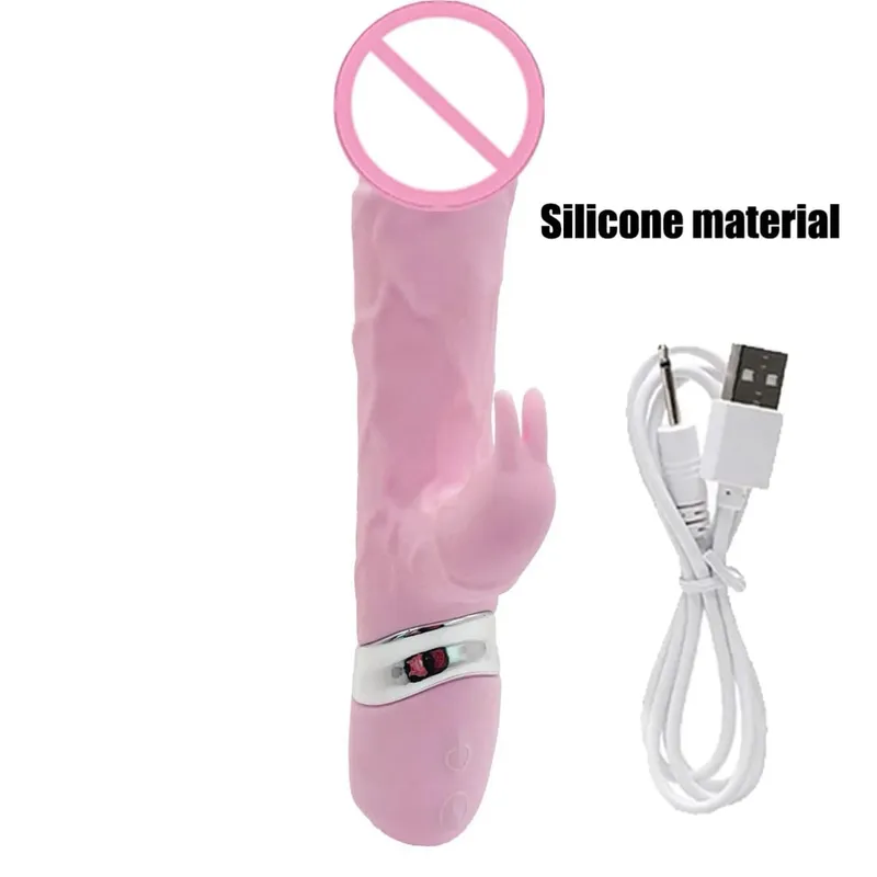 Silikon-Kaninchenvibrator, 3-in-1-G-Punkt-Klitoris-Analperlen-Stimulator, 10 Modi, stoßendes, vibrierendes Sexspielzeug für Frauen — image 13