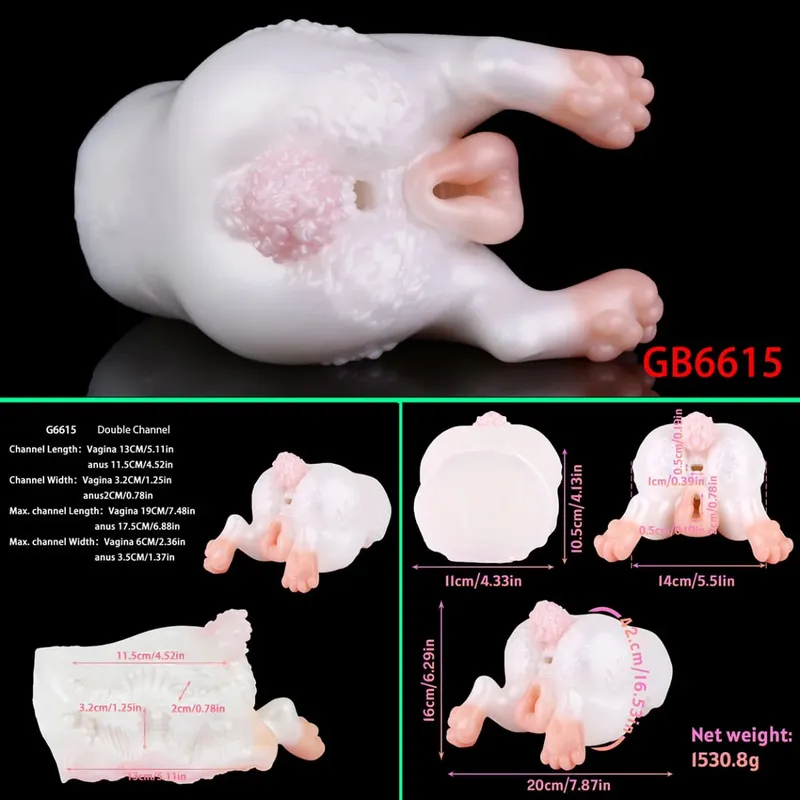 Fantasy Glutei/Torso Stile Silicone Masturbatore Maschile Singolo/Doppio Canale Per Adulti Onahole Pocket Pussy Stroker Giocattoli Del Sesso 오나홀 — image 13