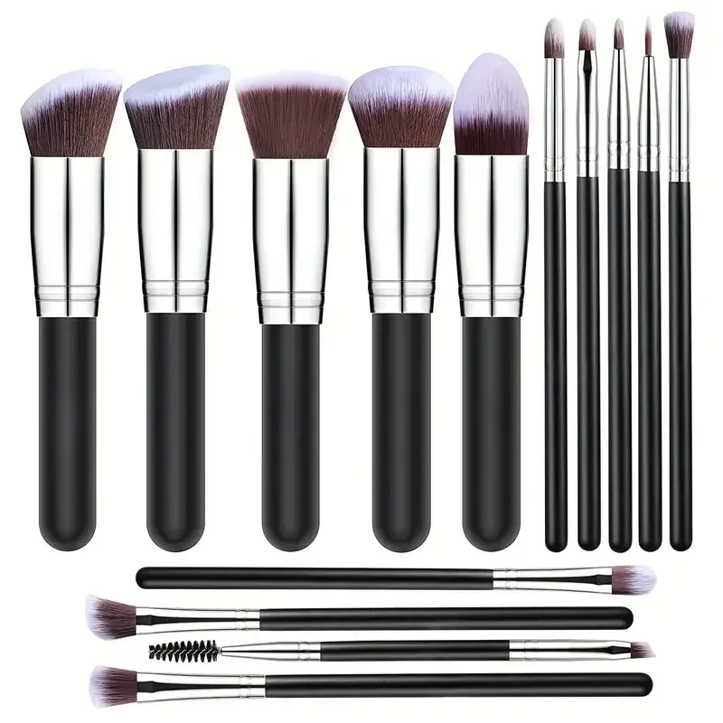 Professiona 14 STK Makeup Børster Sæt Soft Fluffy Foundation Blush Powder Øjenskygge Kabuki Blending Kvinde Kosmetik Skønhedsværktøj — image 9