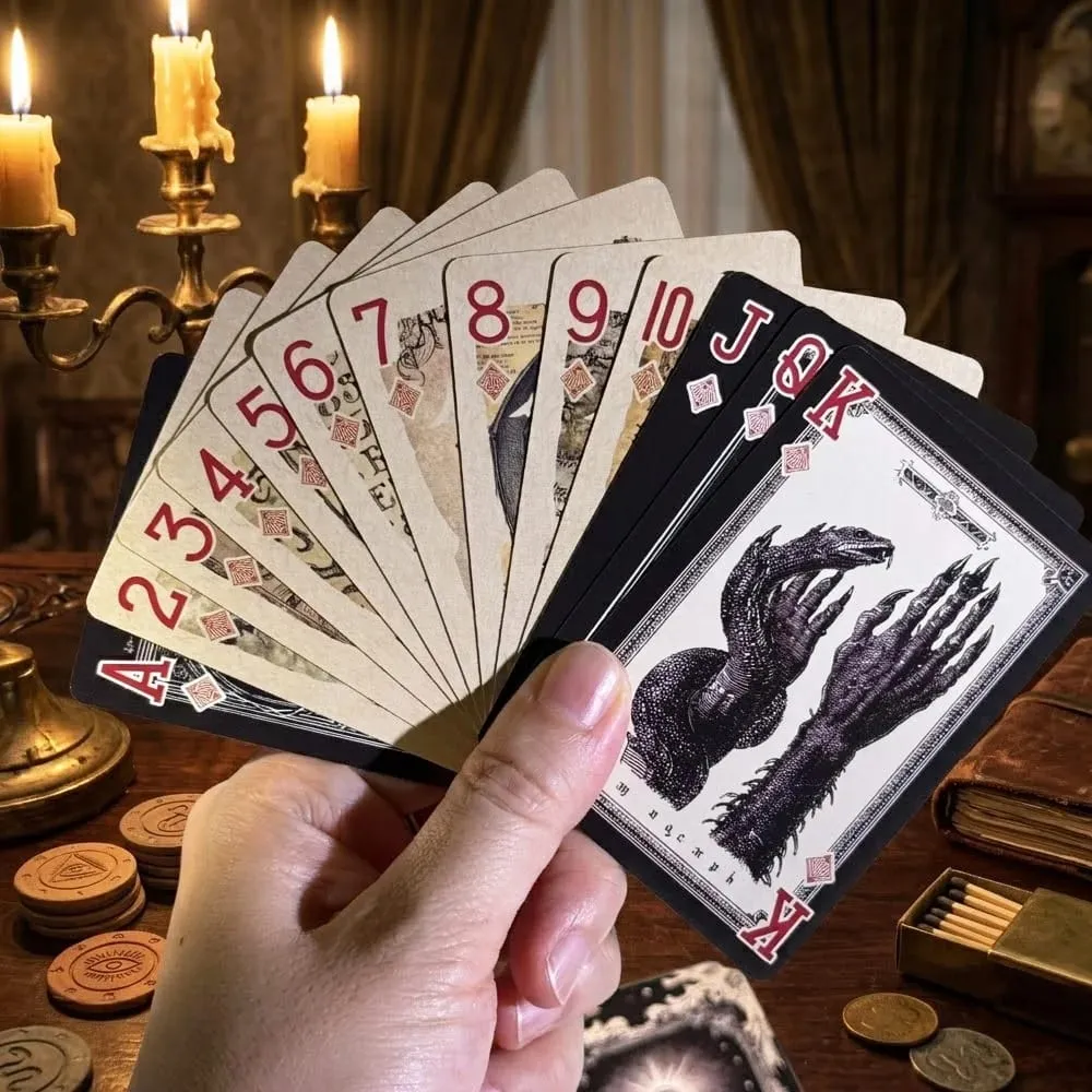 55 pièces Mythos cartes à jouer arrivée étrange Poker gothique horreur crâne poulpe jeu de société carte pour tours de magie Collection cadeau — image 3