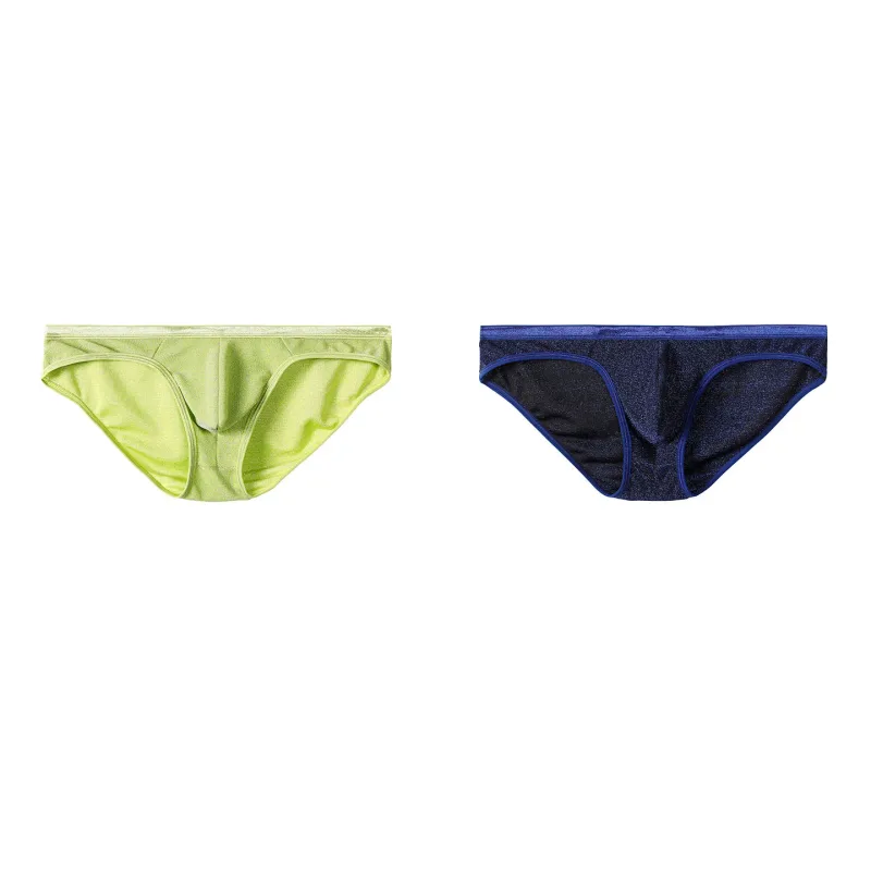Herren-Höschen aus Eisseide, dreieckig, sexy, U-förmig, dünne Slips, atmungsaktives Mesh, niedrige Taille