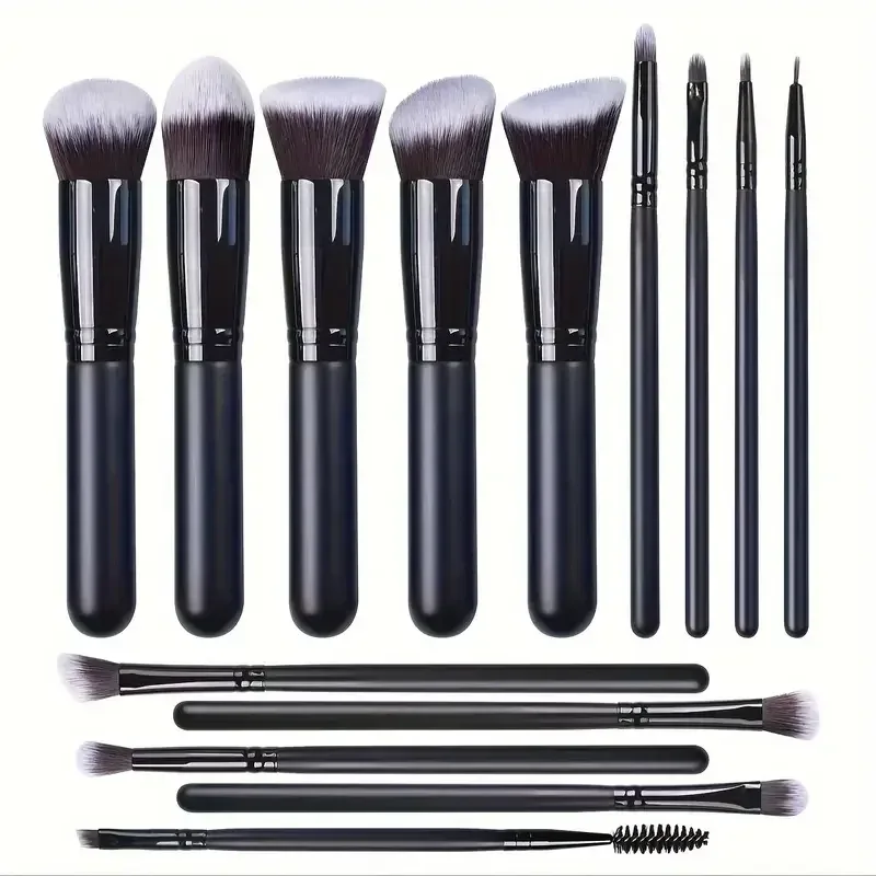 Professiona 14 STK Makeup Børster Sæt Soft Fluffy Foundation Blush Powder Øjenskygge Kabuki Blending Kvinde Kosmetik Skønhedsværktøj — image 4