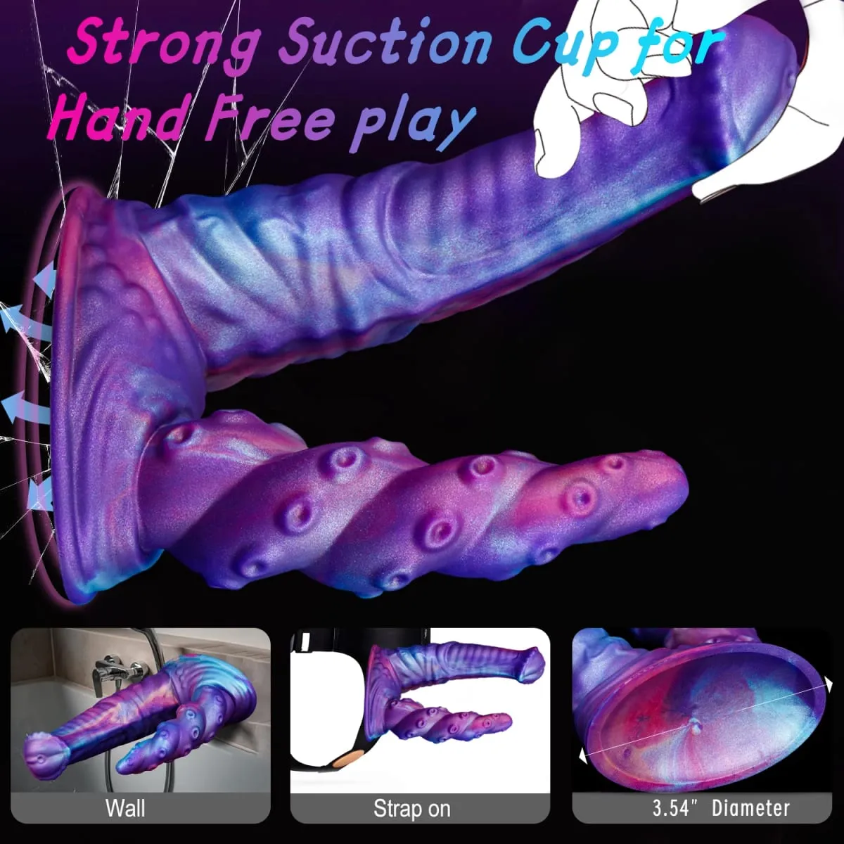 Double Ended Anal Plug สมจริง Monster Dildo Strong ถ้วย Anal ButtPlug ต่อมลูกหมากนวด G-spot กระตุ้นเลสเบี้ยนเกย์ Sex Toy — image 6