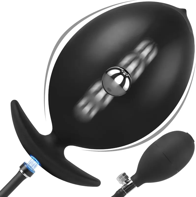 Plug anale gonfiabile Dilatatore anale Enorme Butt Plug Stimolare il giocattolo del sesso per le donne/uomini Masturbatori Massaggiatore della prostata Grandi giocattoli anali — image 10