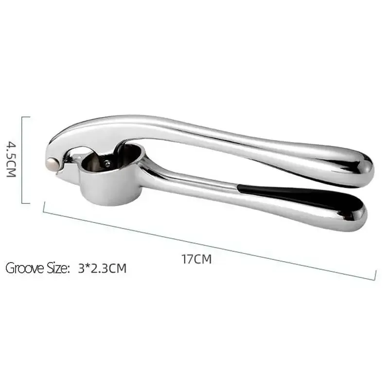 Kitchen Large Premium Garlic Press Set - Bigger Bowl for Bigger Garlic - Rust Proof & Dishwasher Safe Garlic Mincer Tool