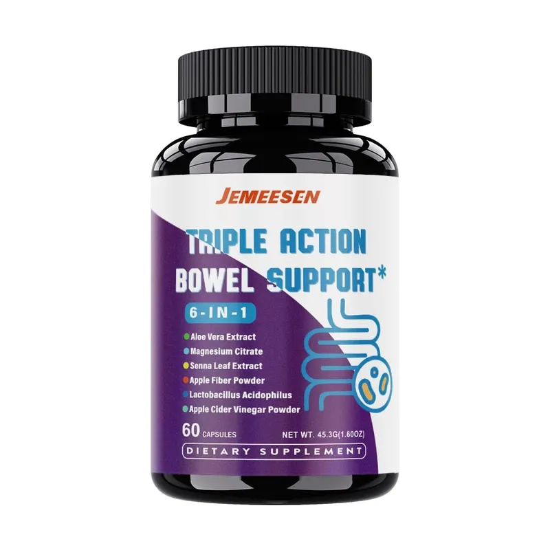 Gli integratori intestinali con polvere di buccia di psilio, aceto di sidro di mele, promuovono la salute intestinale, il metabolismo e la salute dell'apparato digerente.