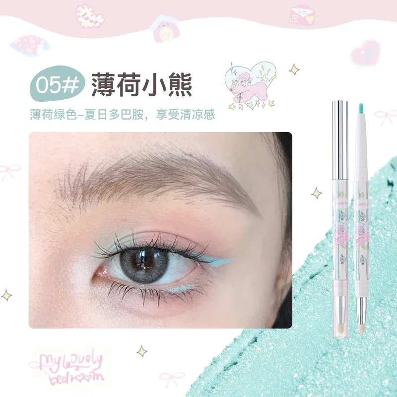 Eyeliner Jel Kalem Çift Kafa İpekböceği Farı Göz Farı Kalem Seti Kadınlar için Su Hattı Su Geçirmez Bulaşmaya Dayanıklı — image 7