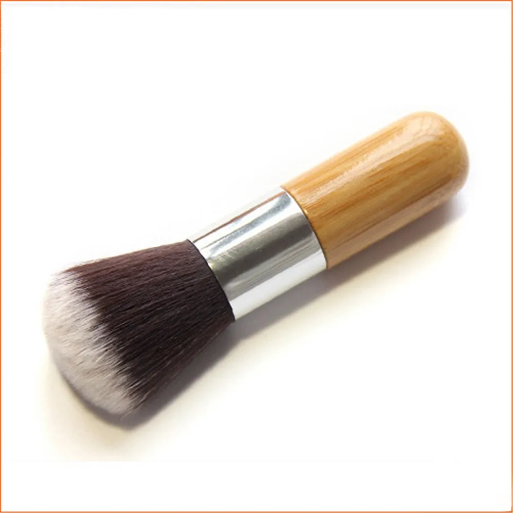 1PC Mode Runde Kopf Bambus Griff Gesicht Make-Up Pinsel Foundation Puder Rouge Pinsel Kosmetik Pinsel Pro Schönheit Make-Up-Tools — image 2