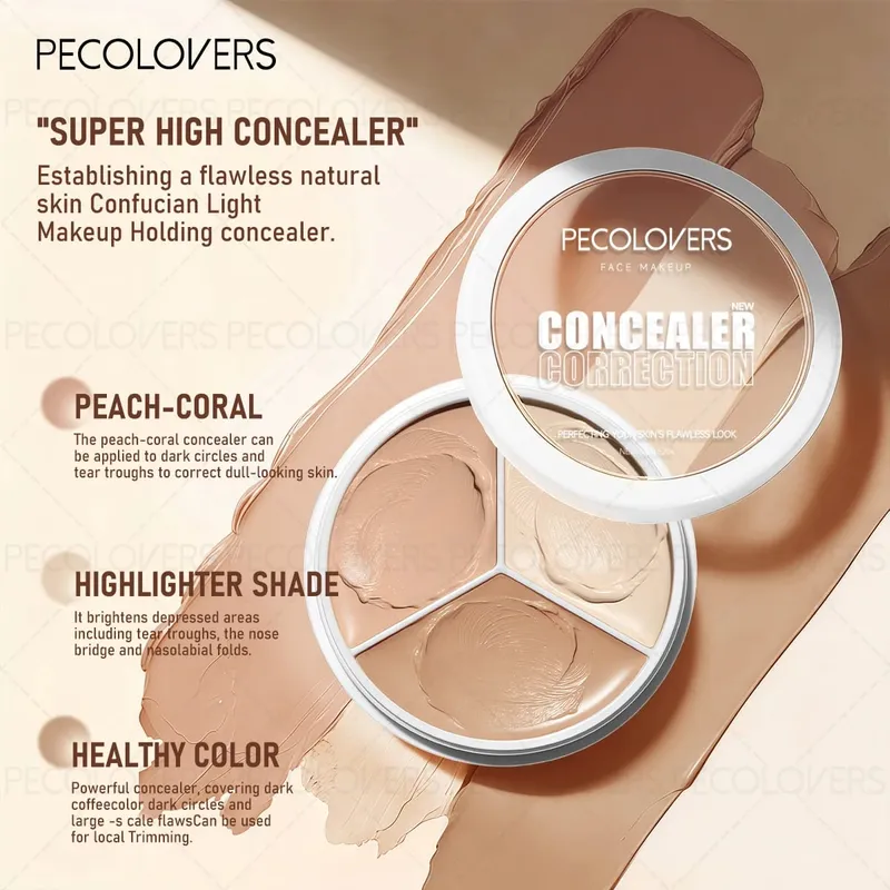 6PCS Face Set Liquid Foundation+concealer+pre Makeup Primer+Makeup Tools Perfect Foundation Πλήρες σετ καλλυντικών προσώπου — image 7