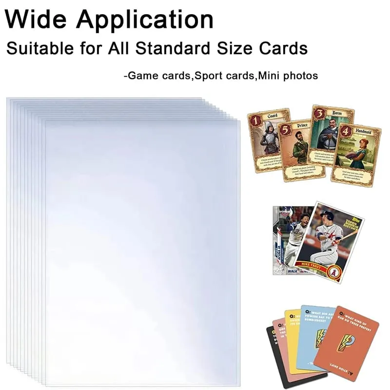 100 pezzi copertura trasparente per carte da gioco custodia protettiva trasparente per Pokmones gioco da tavolo ID cartella commerciale custodia per foto kit giocattolo — image 2