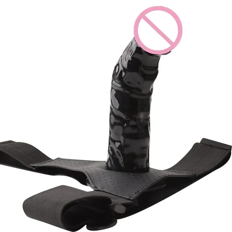 Men Strap On Dildo Panties Wearable Hollow Penis Lengthen Sleeve Strapon Dildo Pants Harness Belt for Man Sex Toys For Woman Gay — image 3