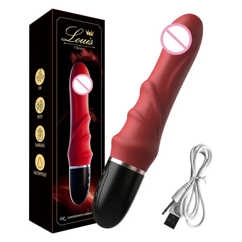 10 modalità vibratore in silicone morbido per le donne massaggiatore grande dildo masturbatore femminile per coppie stimolatore clitorideo del punto G giocattoli del sesso