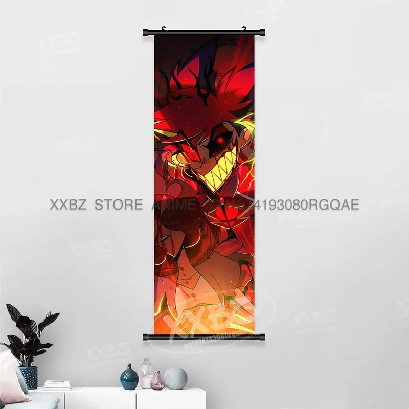 Simple Black Comedy Hazbin Hotel Home Decoration Hanging Painting Cartoon Wall Artwork Scrolls Picture Room Canvas Print Posters — image 26
