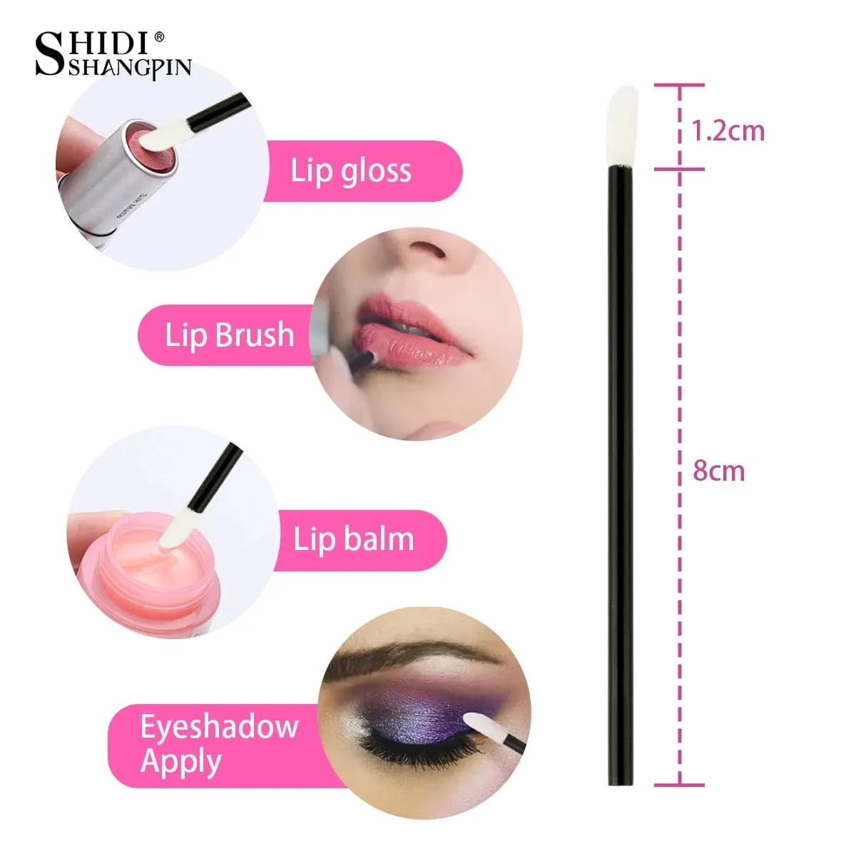 50/500/1000Pcs ขายส่งแปรงแต่งหน้าแปรงแต่งหน้า Eyelashes Extension Lip Gloss Applicator ลิปสติก Wands ชุดเครื่องสำอางค์ make Up — image 2