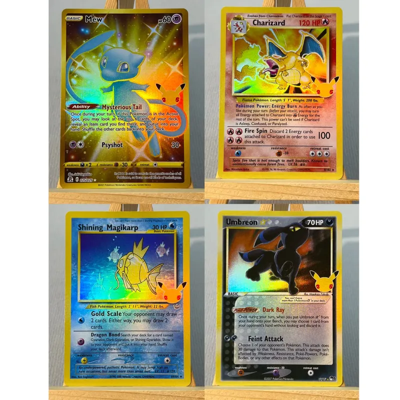 MEW PTCG13-003 Tcg proxy PKM Cards Charizard ex Bulbasaur Charmeleon Rare Collection Battle Toys Gifts for Hobbies home play — image 8