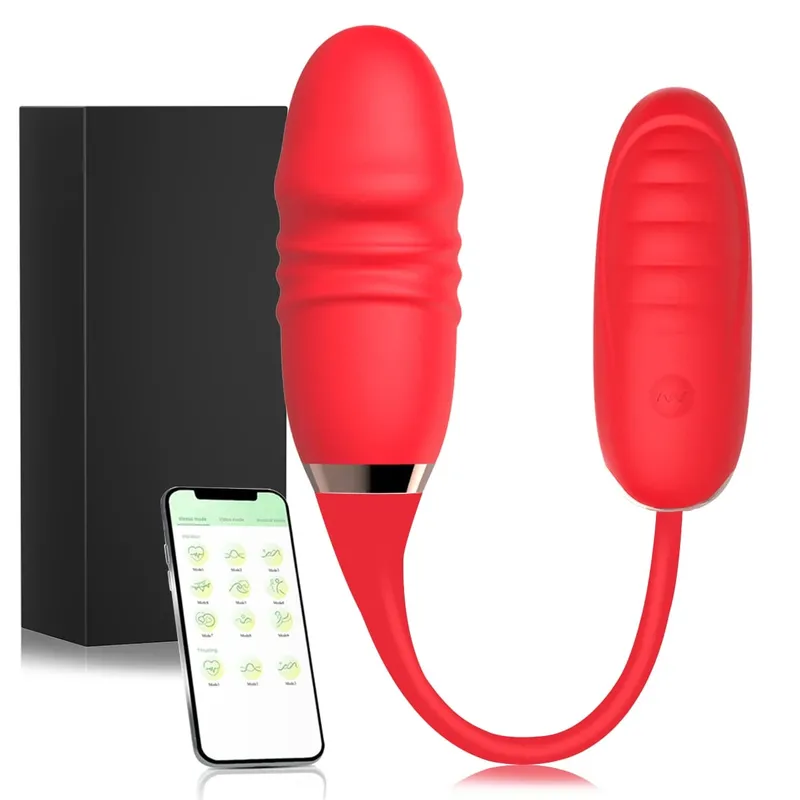 Wireless APP G Spot Vibrator for Women Telescopic Dildo Clitoris Stimulator Vagina Love Egg Panties Sex Toys for Adult