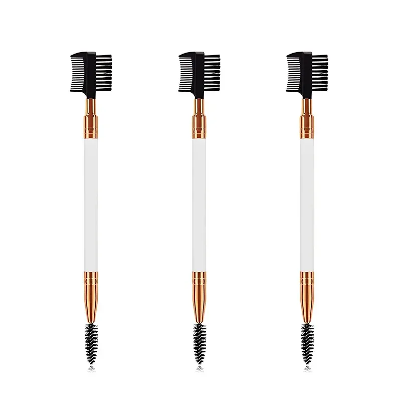 3/10 PC 1PC Doppelseitige Augenbraue Kamm Pinsel Schönheit Make-Up Pinsel Wimpern Applikator Professionelle Bilden Werkzeug — image 8