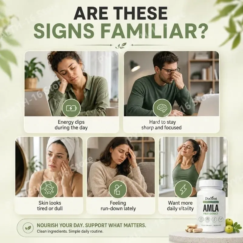 Κάψουλες Docteat Amla Fruit Extract Κάψουλες ανοσοποιητικής λειτουργίας Υποστήριξη για την υγεία του δέρματος με βιταμίνη C B3 CoQ10 PQQ 60 κάψουλες — image 4