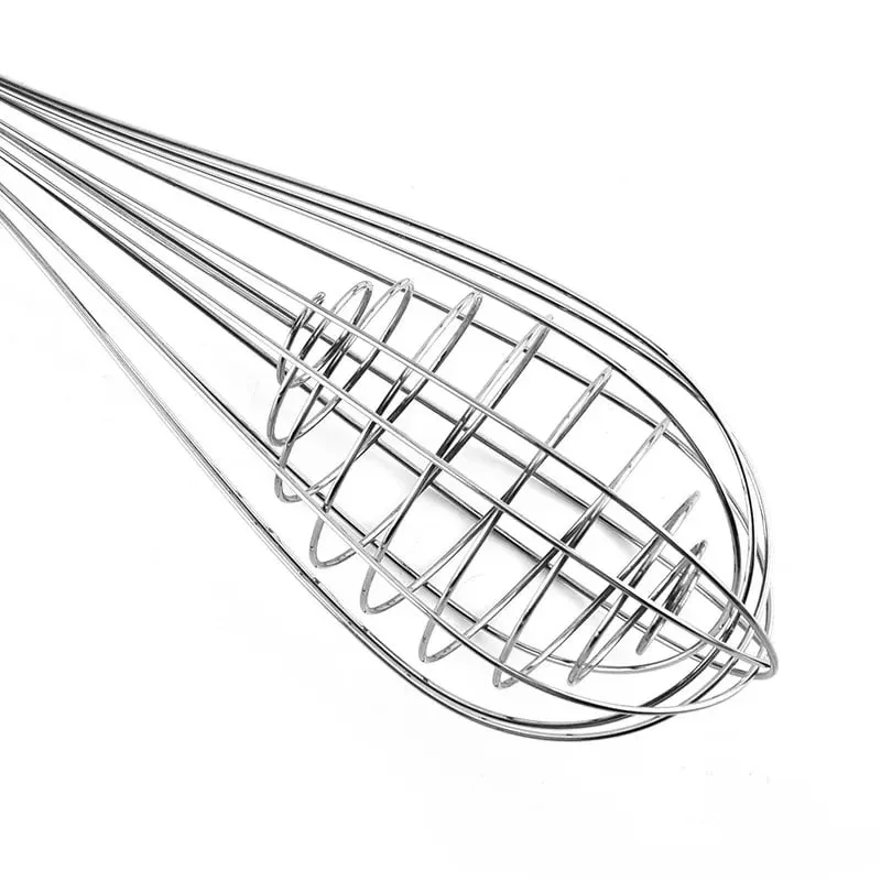 Stainless Steel + TPR Handle Egg Beater Kitchen Balloon Wire Whisk Mixer Foamer for Cooking Baking Blending Whisking Stirring — image 3