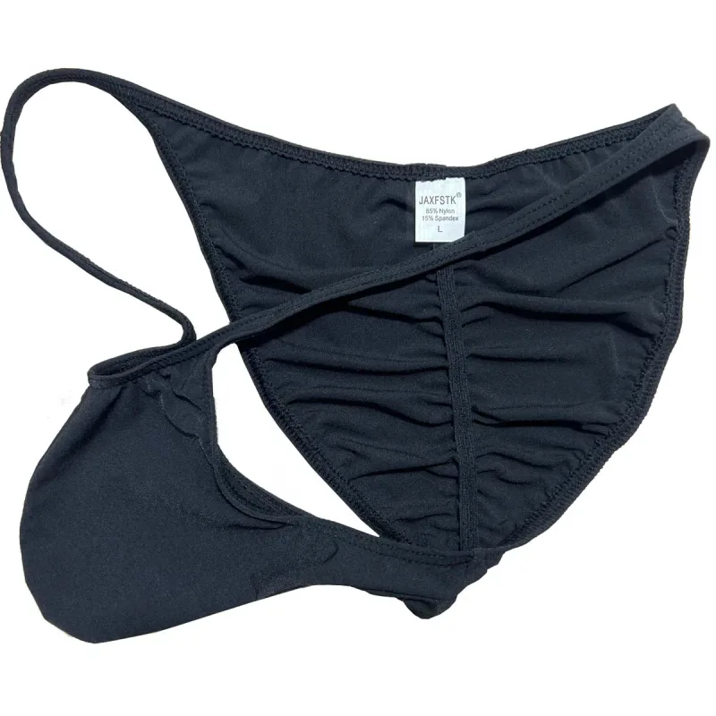 Roupa interior masculina macia micro breve mini calcinha confortável breve respirável leve masculino baixo crescimento mini triângulo corte roupa interior — image 2