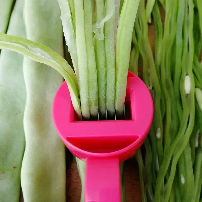 Fatiador de feijão verde, cortador de frutas, vegetais, descascador, removedor para fácil fatiador de vegetais, utensílios de cozinha — image 4