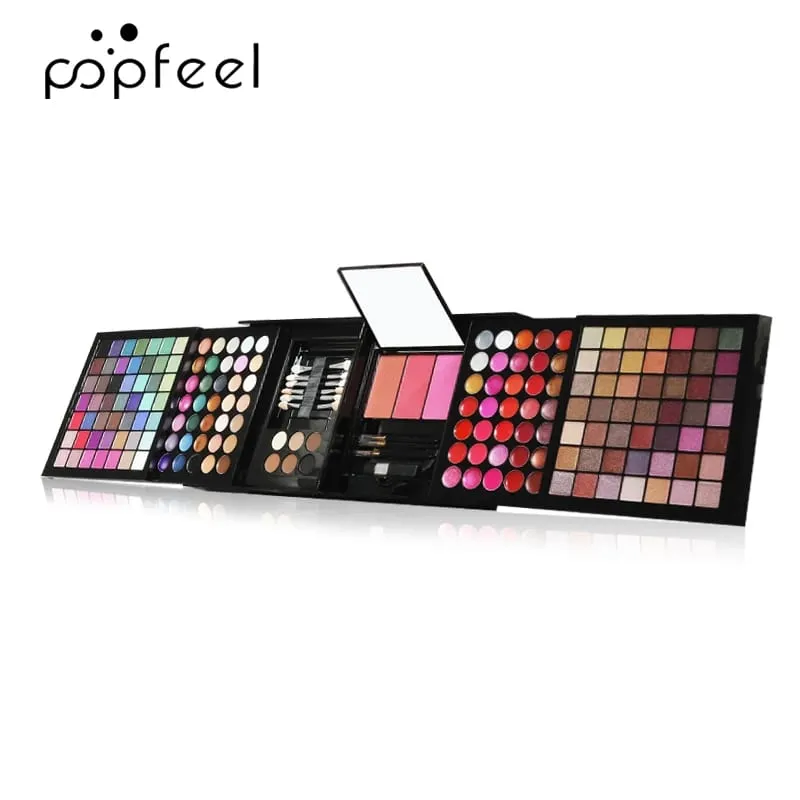 Maquillage (fard à paupières, blush, brillant à lèvres, correcteur), un miroir et des outils tout-en-un. Cadeau parfait pour les femmes pour vos proches. — image 3