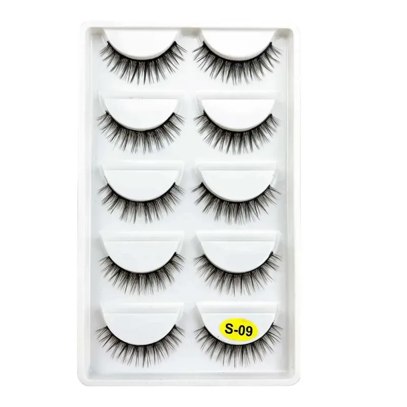 5 paires S03 aspect naturel 3D vison faux cils outils de maquillage Style moelleux eau vison fourrure faux cils pour le maquillage des yeux — image 15
