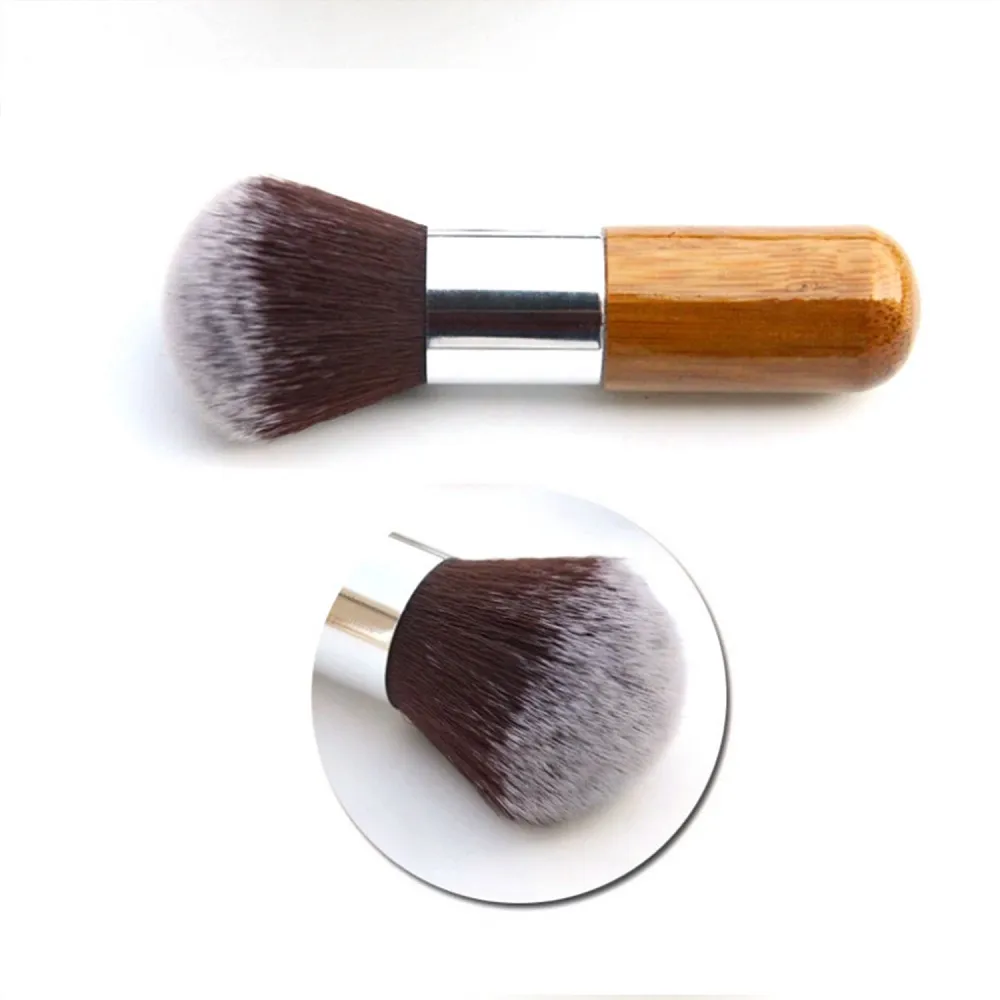 1PC Mode Runde Kopf Bambus Griff Gesicht Make-Up Pinsel Foundation Puder Rouge Pinsel Kosmetik Pinsel Pro Schönheit Make-Up-Tools — image 4