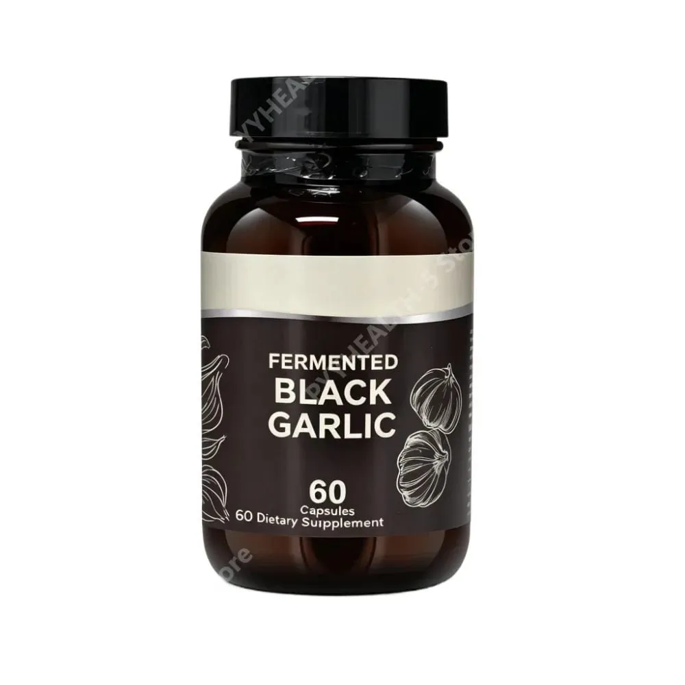Capsule di aglio nero fermentato per adulti - Supporta il benessere generale, la circolazione e la salute antiossidante 60 capsule Non OGM — image 3