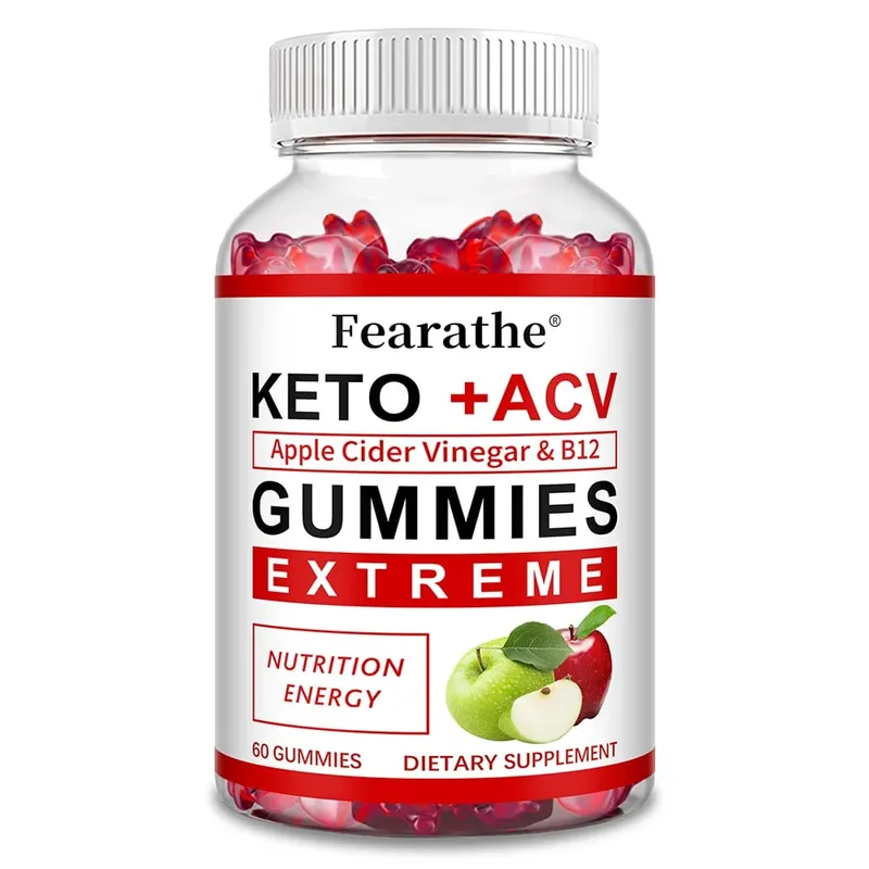 Fearathe Slimming Keto Aceto di mele Gummies Integratore Perdita di peso Riduce l'ansia e lo stress Aumenta il sistema immunitario
