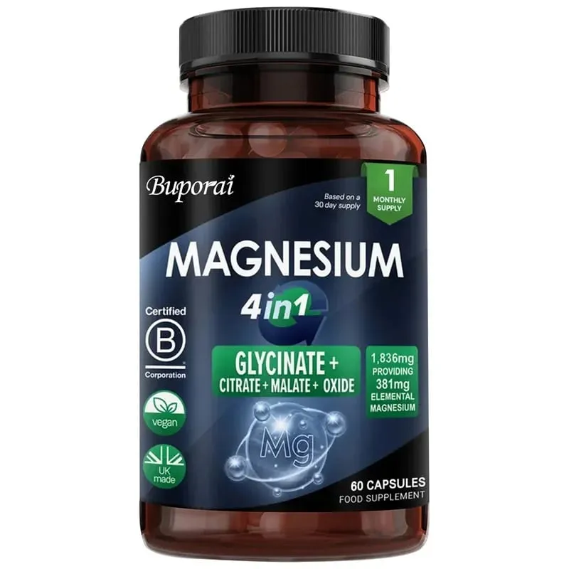 Magnesium 4-in-1 Complex - Supports Immune Health Promotes Muscle Relaxation and Bone Health and Helps Improve Sleep — image 8