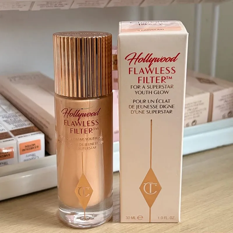 Charlotte Tilbury CT Highlighter Foundation Continuously Texture of The Makeup Hydrating Concealer Brightens Powder Compact