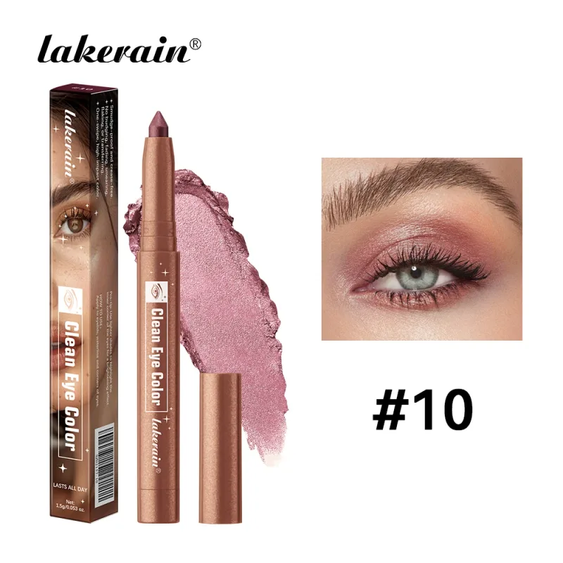12Colors Metallic Eyeshadow Pencil Glitter Silkworm Liner Pen Highlighter Long Lasting Gold Blue Cream Eye Shadow Stick Makeup — image 9