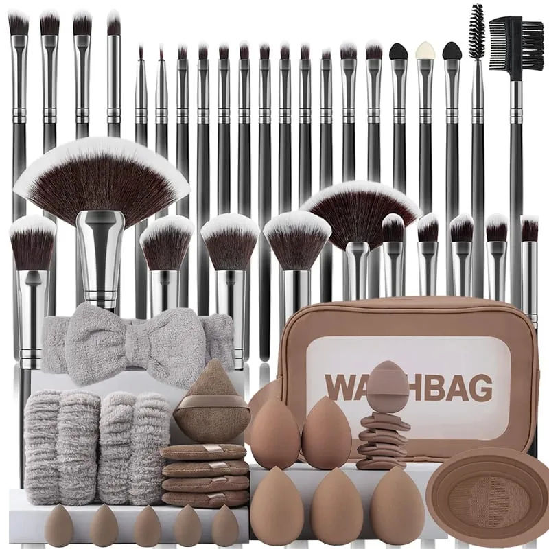 32Pc Makeup Brush Set Cosmetic Tools for Powder Eye Shadow Foundation Blush Blending Beauty Makeup Brush Kit for Makeup Starters — image 1