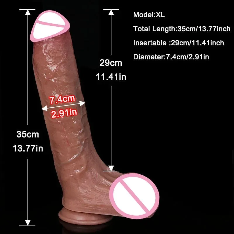 Realistische 4 Maten Zachte Grote Dildo Dubbele Siliconen Zuignap Penis Koppels Masturbatie Zachte Pik Vrouw Man Anale Adult Sex speelgoed