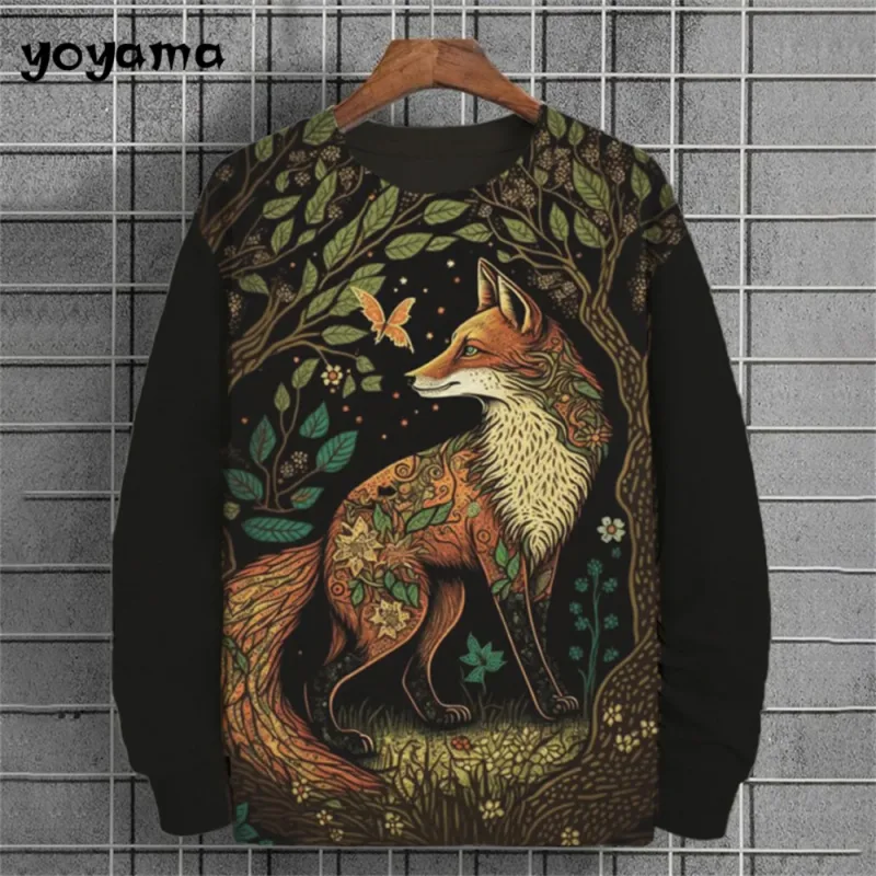 Cat Print Long Sleeve Hoodie for Men Oversized Hoodies Pullover Autumn Men Round Neck Sweatshirt Fashion Unisex Clothing Tops — image 20