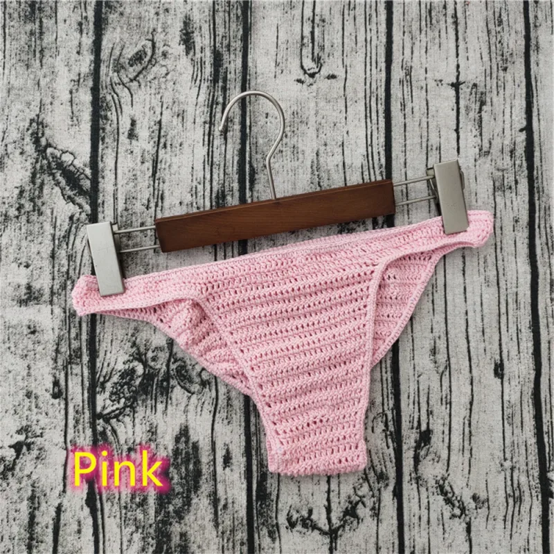 Chaud hommes femmes sous-vêtements respirants main Crochet taille basse Gstring natation bain de soleil string Sissy culottes Трусы Мужские — image 6