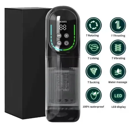 Controllo app wireless Stroker maschile - 8 modalità Simulazione leccata orale Potente funzione di spinta USB ricaricabile Mini dimensioni compatte — image 8