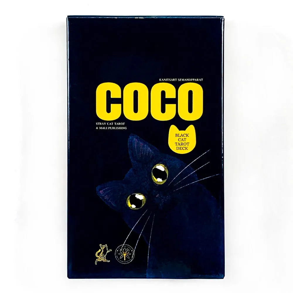 Coco Mazzo di Tarocchi Gatto Nero 78 Carini Tarocchi Gatto Nero Cartomanzia Gioco di Carte Divinazione per Principianti Amanti dei Gatti
