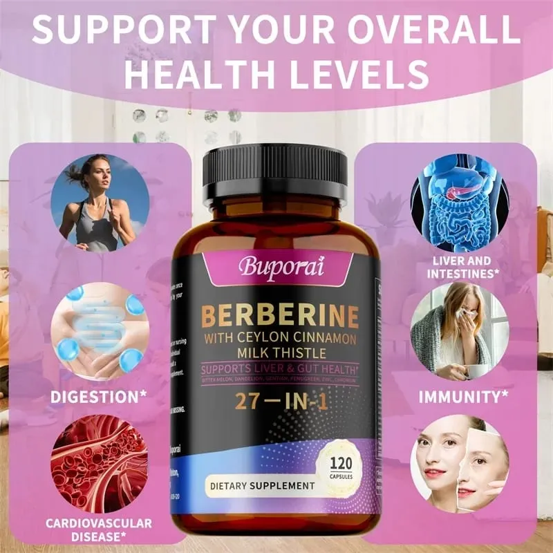 Berberine Ceylon Cinnamon Milk Thistle Supplements - Promotes Liver and Digestive Health Supports Cellular Energy and Repair — image 7